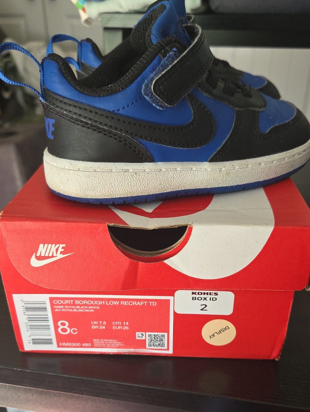 Nike Blue and Black Toddler Low-Top Sneakers